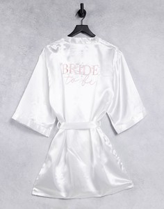 Белый халат с надписью "Bride To Be" Ginger Ray Wedding