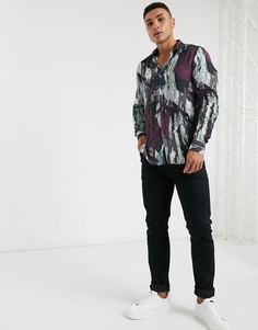 Рубашка с абстрактным принтом Topman-Многоцветный