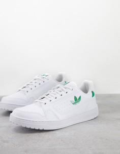 Белые кроссовки с зеленым логотипом-трилистником adidas Originals NY 90-Белый