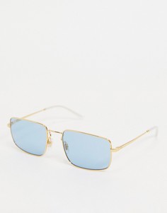Солнцезащитные фотохромные очки в золотистой прямоугольной оправе в стиле унисекс Ray-Ban 0RB3669-Золотистый