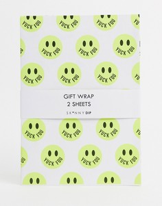 Упаковочная бумага со смайликами Skinnydip-Желтый