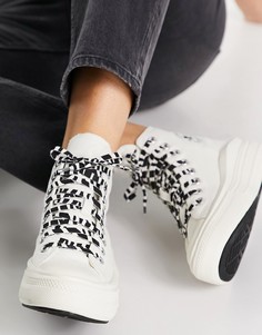 Белые кеды с отделкой под зебру Converse Chuck Taylor Move-Черный цвет