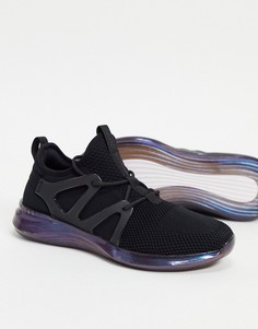 Черные технологичные кроссовки из трикотажа с тесьмой петлями для шнуровки спереди ALDO Love Planet-Черный цвет