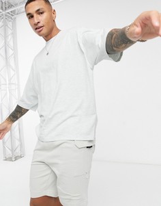 Светло-зеленая меланжевая oversized-футболка из органического хлопка ASOS DESIGN-Зеленый цвет