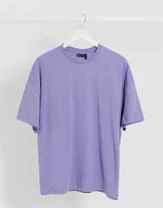 Фиолетовая oversize-футболка из органического хлопка с круглым вырезом ASOS DESIGN-Фиолетовый цвет