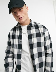 Белая рубашка в клетку Jack & Jones Essentials-Белый