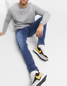 Темно-синие узкие джинсы Jack & Jones Intelligence Glenn-Голубой