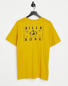 Желтая футболка с принтом на спине Billabong Peligrosa-Желтый