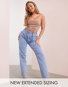 Светло-голубые джинсы прямого кроя в стиле 90-х ASOS LUXE Hourglass-Голубой