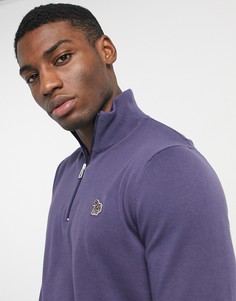 Фиолетовый джемпер с короткой молнией и логотипом-зеброй PS Paul Smith-Серый