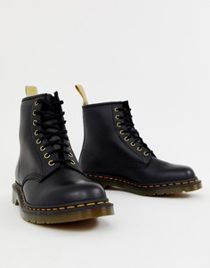 Черные ботинки из искусственной кожи с 8 парами люверсов Dr Martens 1460-Черный