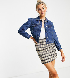 Джинсовая куртка с объемными рукавами Miss Selfridge Petite-Голубой