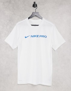 Белая футболка с короткими рукавами Nike Dri-FIT-Белый
