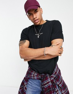 Черная футболка с вышитым логотипом Fred Perry-Черный цвет