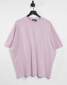 Фиолетовая футболка в стиле oversized из органического материала ASOS DESIGN-Фиолетовый цвет