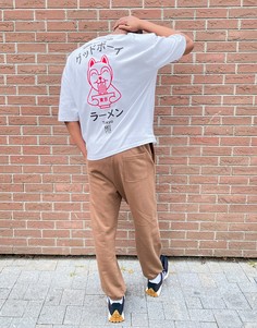 Белая oversized-футболка из плотной ткани с принтом "Good Boy Ramen" ASOS DESIGN-Белый