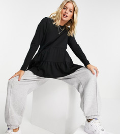 Черный ярусный топ свободного кроя ASOS DESIGN Maternity-Черный цвет