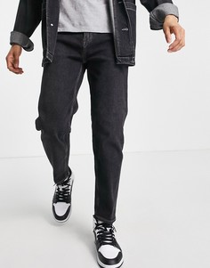 Черные выбеленные джинсы классического кроя New Look-Черный цвет