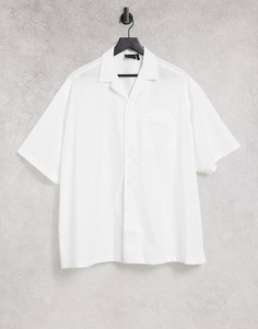 Белая свободная футболка с короткими рукавами в стиле oversized ASOS Design-Белый