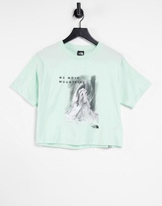 Укороченная футболка мятного цвета The North Face International Womens Day-Зеленый