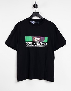 Черная oversized-футболка с принтом "Cowboy Bebop" спереди ASOS DESIGN-Черный