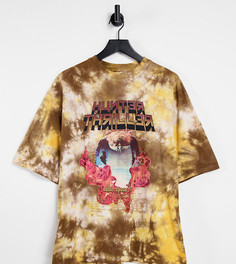 Футболка стиле oversized с принтом тай-дай COLLUSION Unisex-Многоцветный