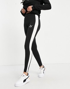 Черные леггинсы с логотипом Puma Classics T7-Черный цвет