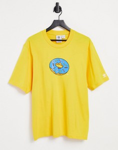 Желтая футболка с пончиком adidas Originals x The Simpsons-Желтый