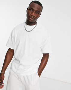 Белая oversized-футболка из органического хлопка с круглым вырезом ASOS DESIGN-Белый