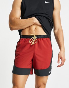 Бордовые шорты длиной 7 дюймов Nike Running Run Wild Flex Stride-Красный