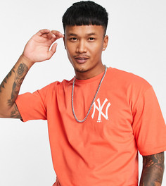 Оранжевая футболка с принтом "MLB New York Yankees" на спине New Era – эксклюзивно для ASOS-Оранжевый цвет