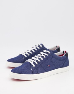Темно-синие кеды на шнуровке Tommy Hilfiger Essential-Темно-синий
