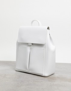 Белый рюкзак с клапаном и двумя карманами Claudia Canova