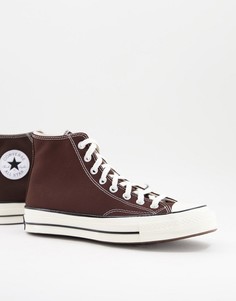 Темно-коричневые высокие кеды Converse Chuck 70-Коричневый цвет
