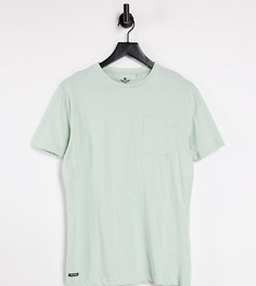 Шалфейно-зеленая футболка с короткими рукавами и карманом Threadbare Tall-Многоцветный