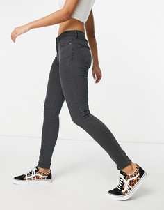 Черные выбеленные джинсы Topshop Leigh-Черный цвет