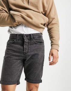 Черные выбеленные джинсовые шорты свободного кроя Only & Sons-Черный цвет