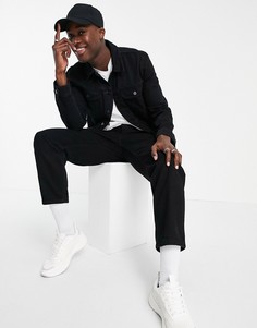 Черная джинсовая куртка в ковбойском стиле ASOS DESIGN-Черный