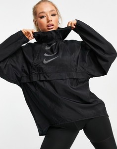 Черная куртка с капюшоном Nike Running Run Division-Черный цвет