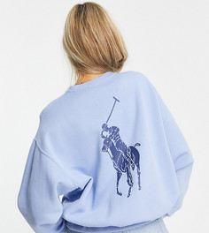 Голубой свитшот с логотипом на спине Polo Ralph Lauren x ASOS Exclusive Collab