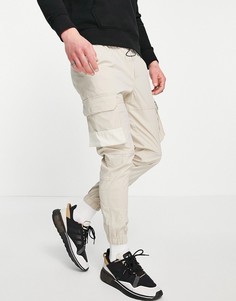 Нейлоновые джоггеры карго цвета экрю Jack & Jones Intelligence-Нейтральный