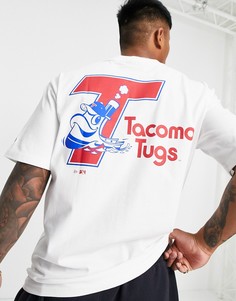 Белая oversized-футболка с принтом "Tacoma Tugs" New Era Minor League-Белый