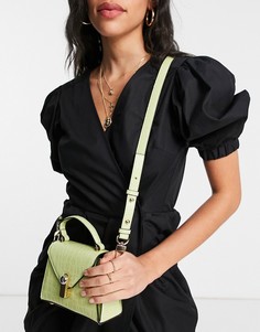 Зеленая сумка через плечо с ручкой Topshop-Зеленый цвет