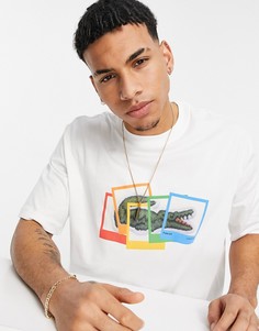Белая футболка Lacoste x Polaroid-Белый