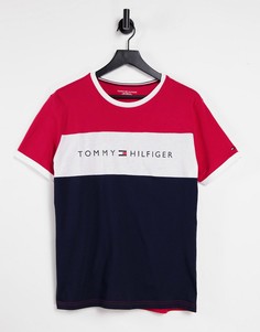 Красная футболка для дома со вставкой на груди Tommy Hilfiger-Красный