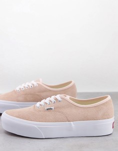 Замшевые кроссовки приглушенного персикового и белого цвета на платформе Vans UA Authentic 2.0-Многоцветный