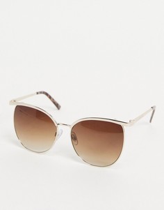 Oversized солнцезащитные очки French Connection Glamour-Золотистый