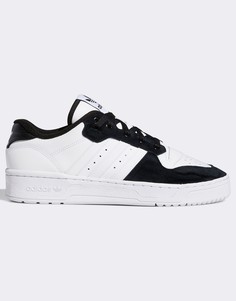 Черно-белые низкие кроссовки adidas Originals Rivalry-Белый