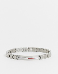 Серебристый мужской браслет-цепочка из нержавеющей стали Tommy Hilfiger