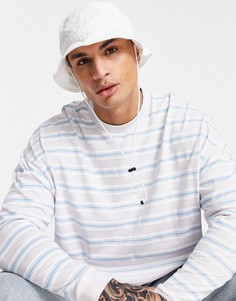 Oversized-лонгслив из органического хлопка в полоску сиреневого цвета ASOS DESIGN-Зеленый